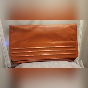 Flores Vintage Leather Clutche /Travel bag